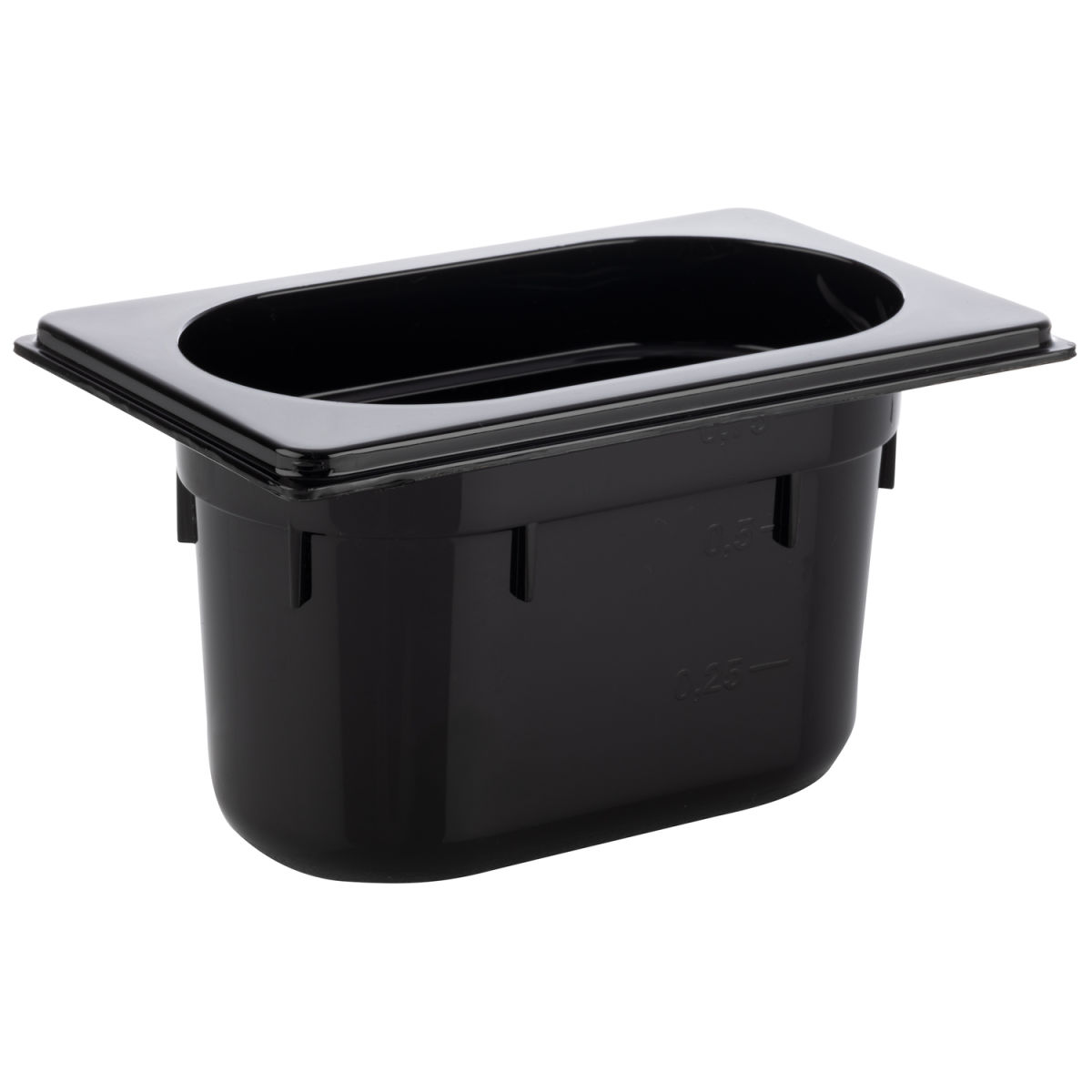 APS GN 1/9 Behälter, Polycarbonat GN 1/9, 1 l, 17.5x11x10 cm (LxBxT); schwarz