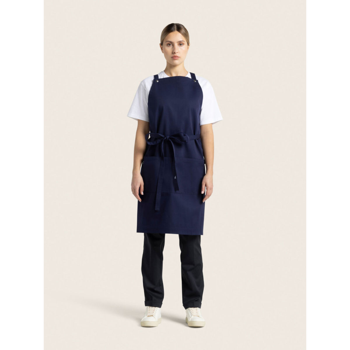 KAYA&KATO CO Latzschürze lang WALU; Kleidergröße universal, 90x80 cm (LxB); navy