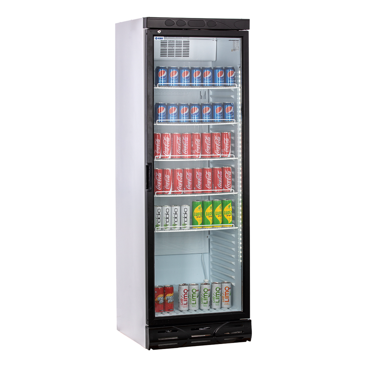 KBS Glastürkühlschrank KBS 375 GU 362 l, 60x186.3x62.1 cm (BxHxT); weiß
