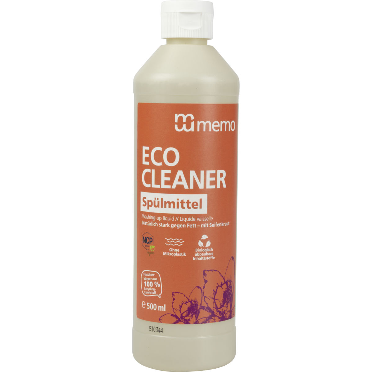 memo Spülmittel 'ECO CLEANER'; 500 ml; weiß