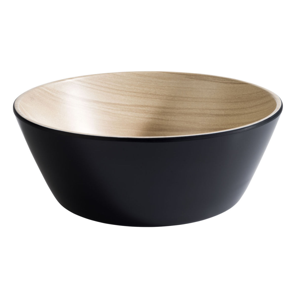 APS Schale FRIDA, Melamin, rund 1200 ml, 20x7.5 cm (ØxH); beige/schwarz; konisch