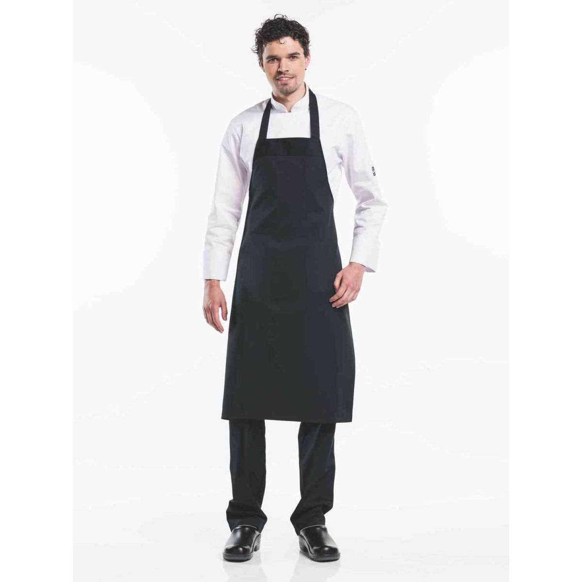 Chaud Devant Latzschürze Black W100 – L100 100x100 cm (LxB); schwarz