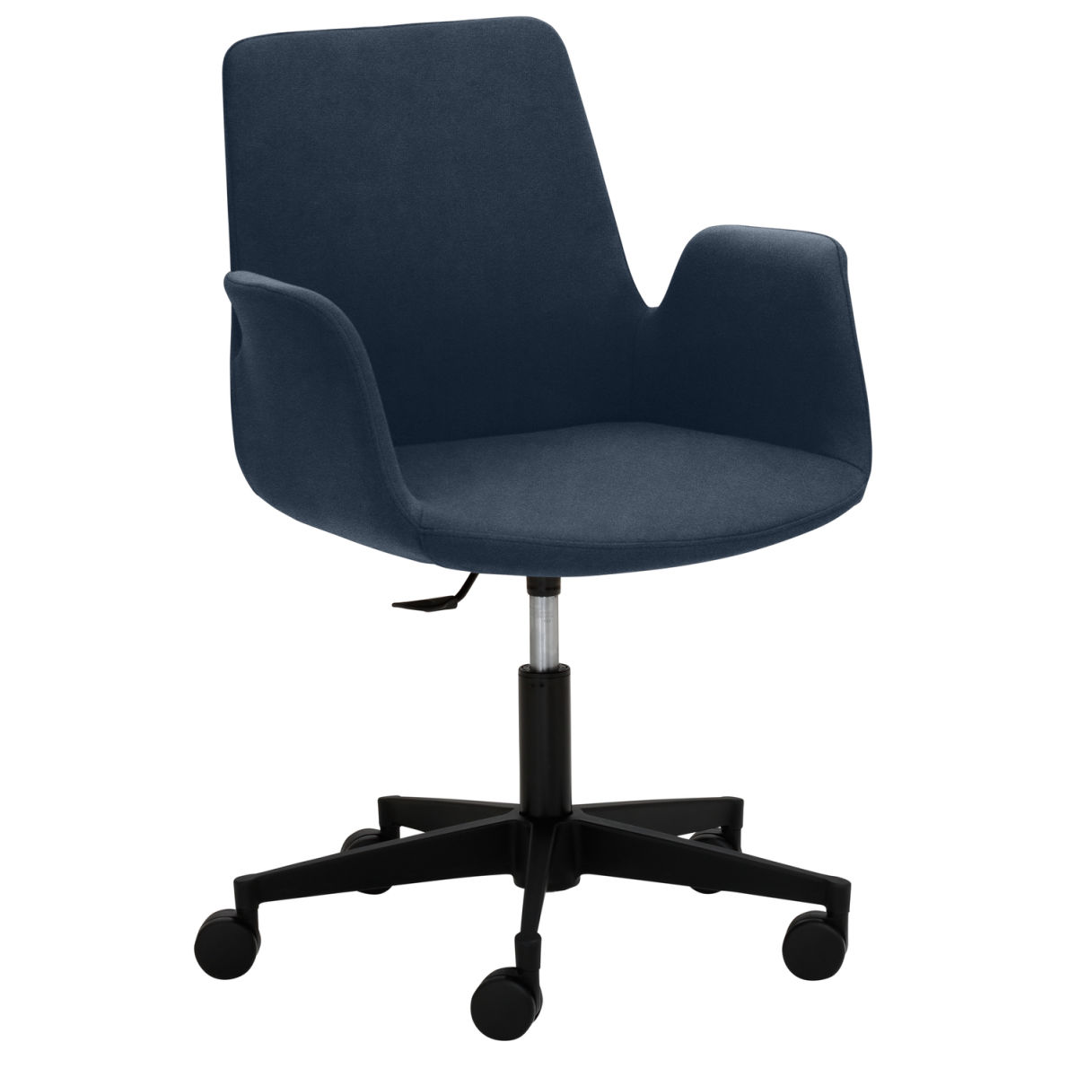 Mayer Sitzmöbel Sessel 2010, Polyester-Stoff, mit Armlehnen, drehbar 65x65x82 cm (BxTxH); Sitz dunkelblau, Gestell schwarz