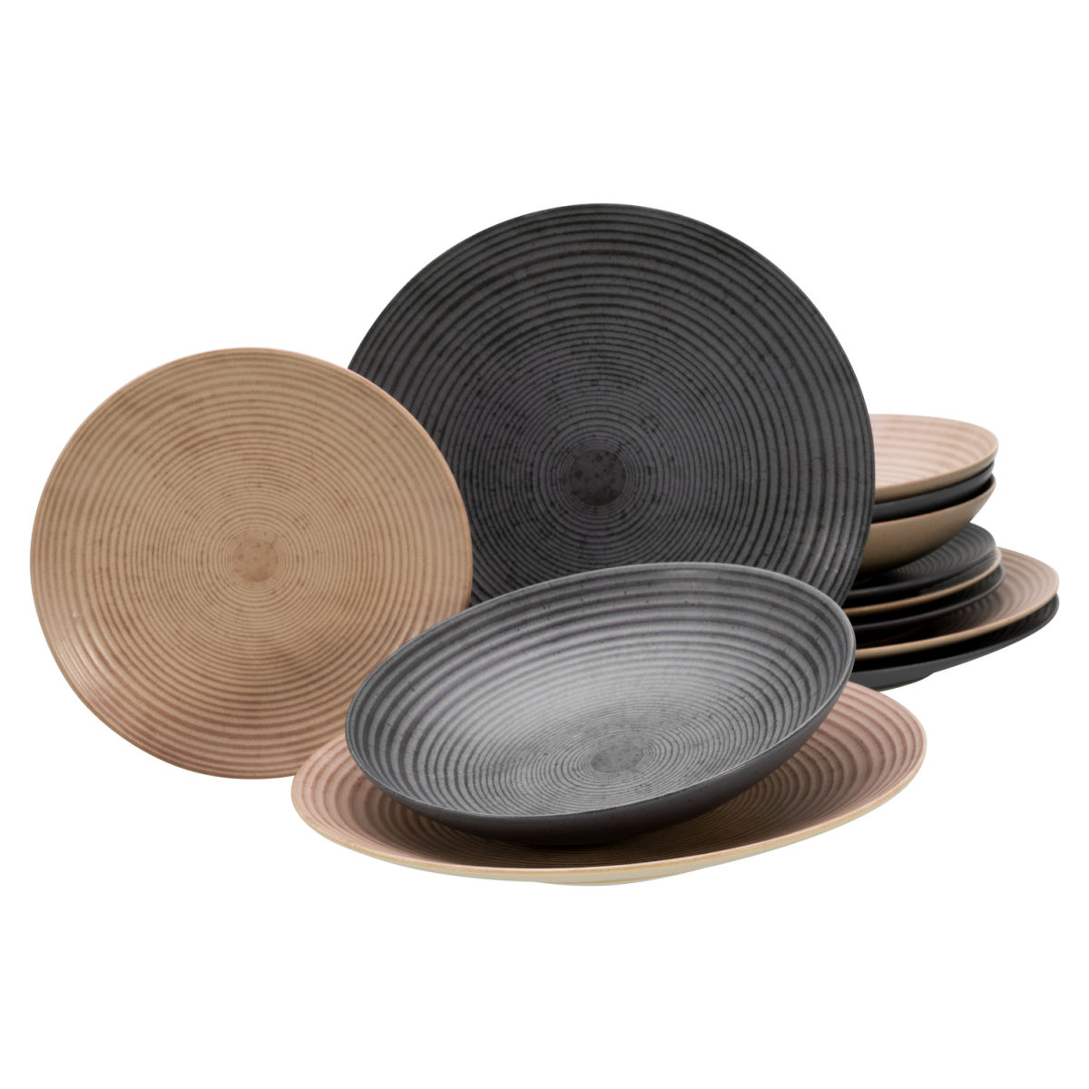 CreaTable Catania - Tellerset 12-tlg mehrfarbig