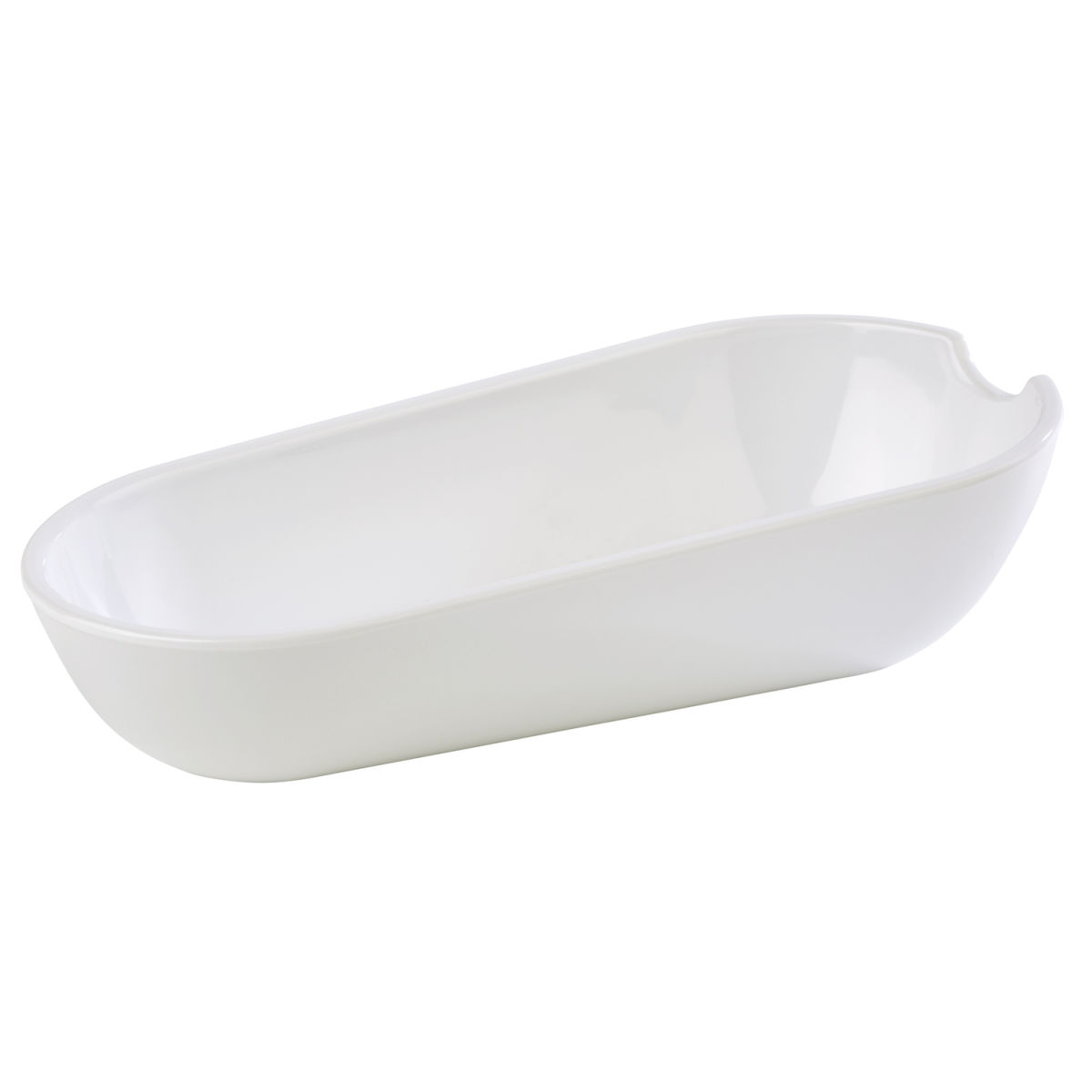 APS Besteck-Ablage BOWL, Melamin 22.5x11x6 cm (LxBxH); weiß; oval