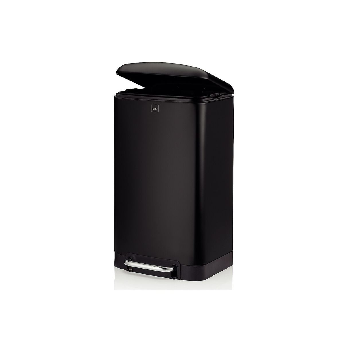 kela Treteimer Davino Metall Sil. Close 30 l, 34x30.5x61 cm (LxBxH); schwarz