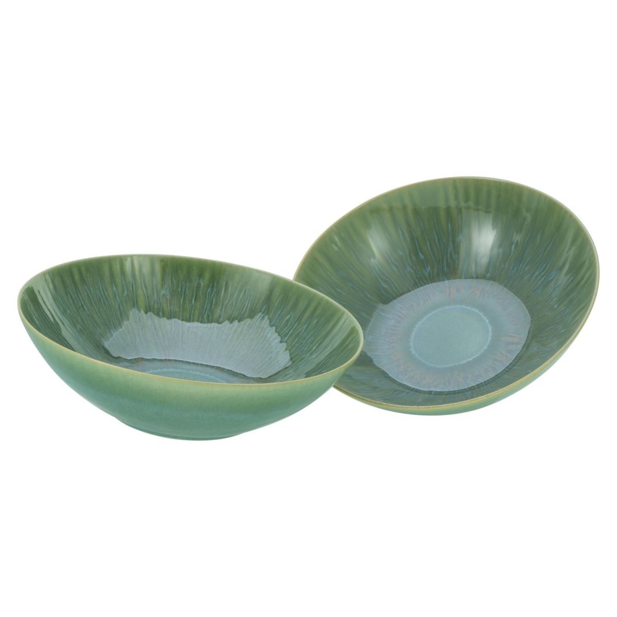 CreaTable Sea Breeze grün - Salatschüssel 2-tlg. 1500 ml, 24x7 cm (ØxH); grün; 2 Stück / Pack