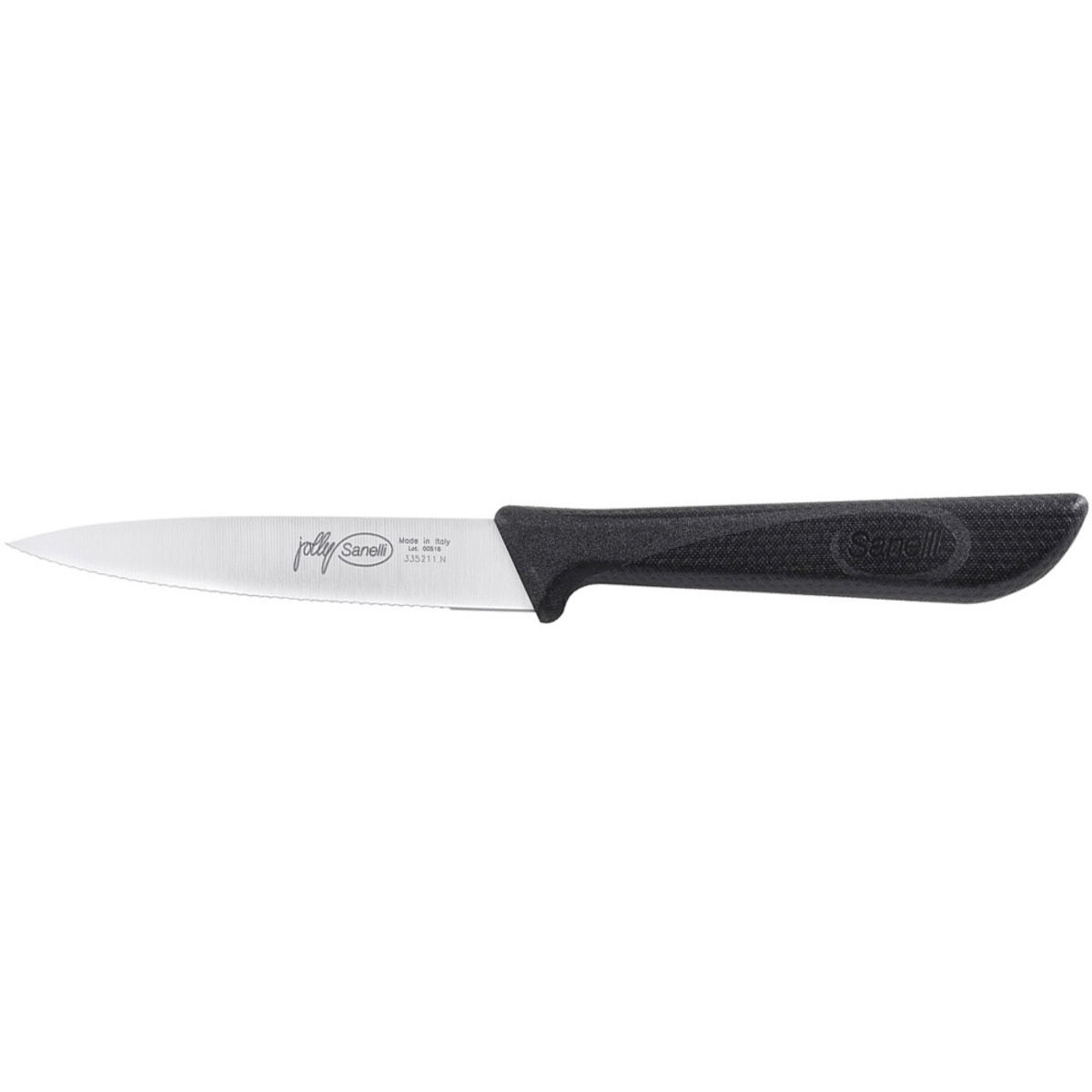 Sanelli Skin Schälmesser gezahnt, Klingenlänge 110 mm 11 cm (L); schwarz