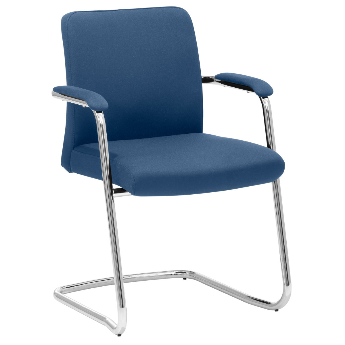 Mayer Sitzmöbel Konferenzstuhl Besucherstuhl Freischwinger 60.5x58x86 cm (BxTxH); Sitz blau