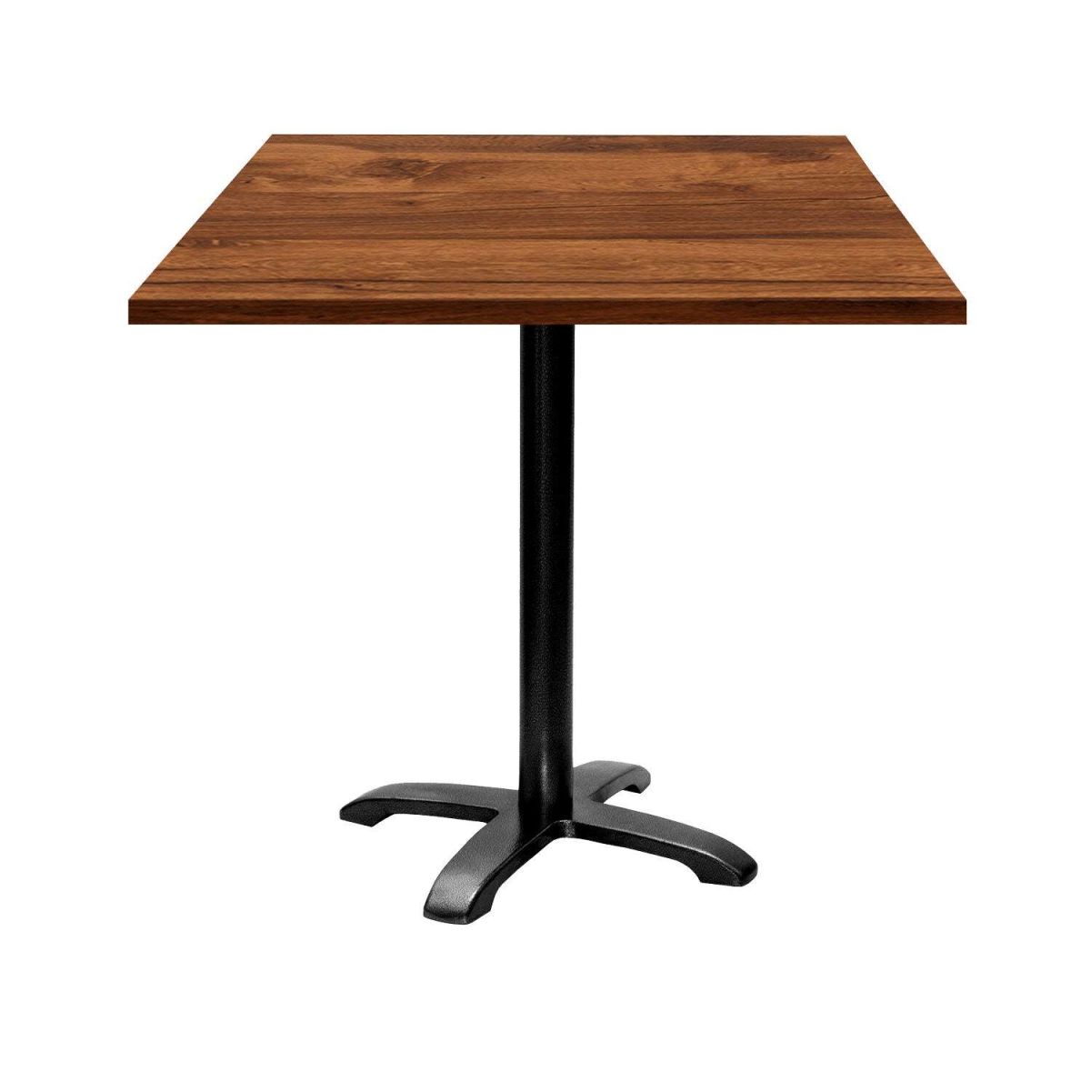 RestooTab Tisch Bazila quadratisch - Dekor Holz 70x70x74 cm (LxBxH); Platte eiche wenge, Gestell schwarz; quadratisch