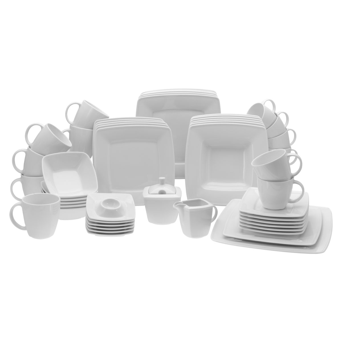 Victoria - Servizio combinato 50 pezzi CreaTable; bianco