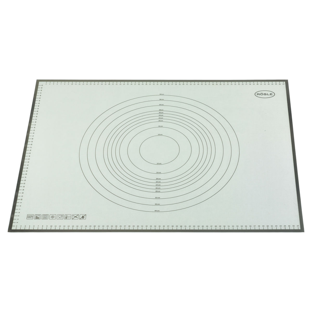RÖSLE Back- und Arbeitsmatte Silikon 68x53x0.1 cm (LxBxH); weiß