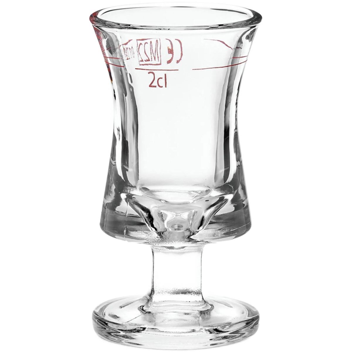 van Well Stamper Rittmeister Rotring 2 cl, geeicht, van Well 20 ml, 8.5 cm (H); transparent; 2 cl & 4 cl Eichstrich, 12 Stück / Pack