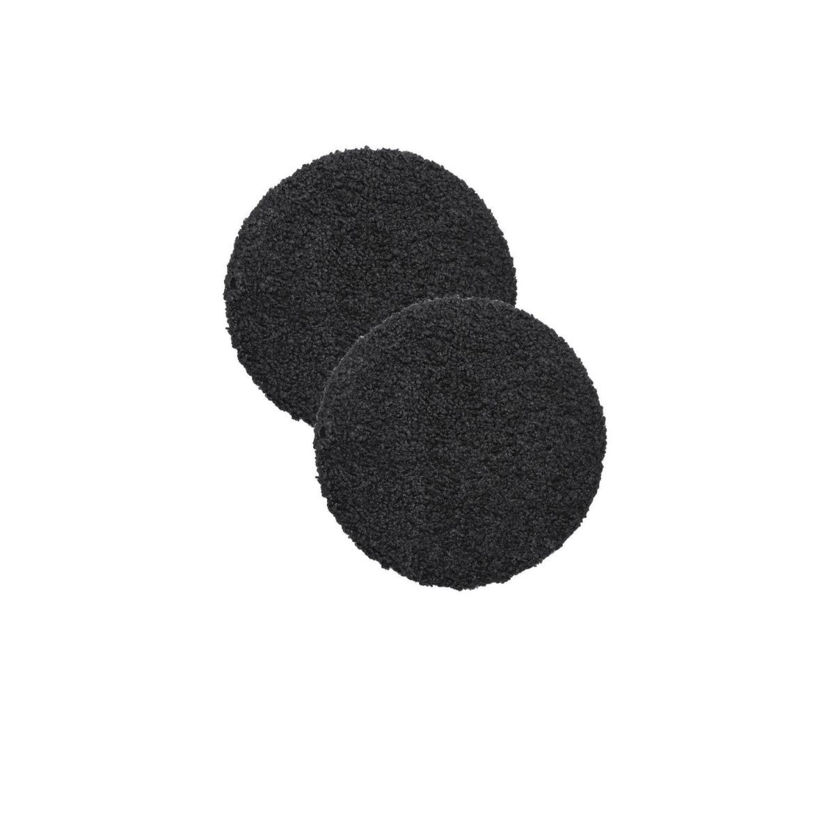 Svanefors Stuhlkissen Teddy 2P 38x38x4 cm (BxLxH); schwarz; einfarbig; 2 Stück / Pack
