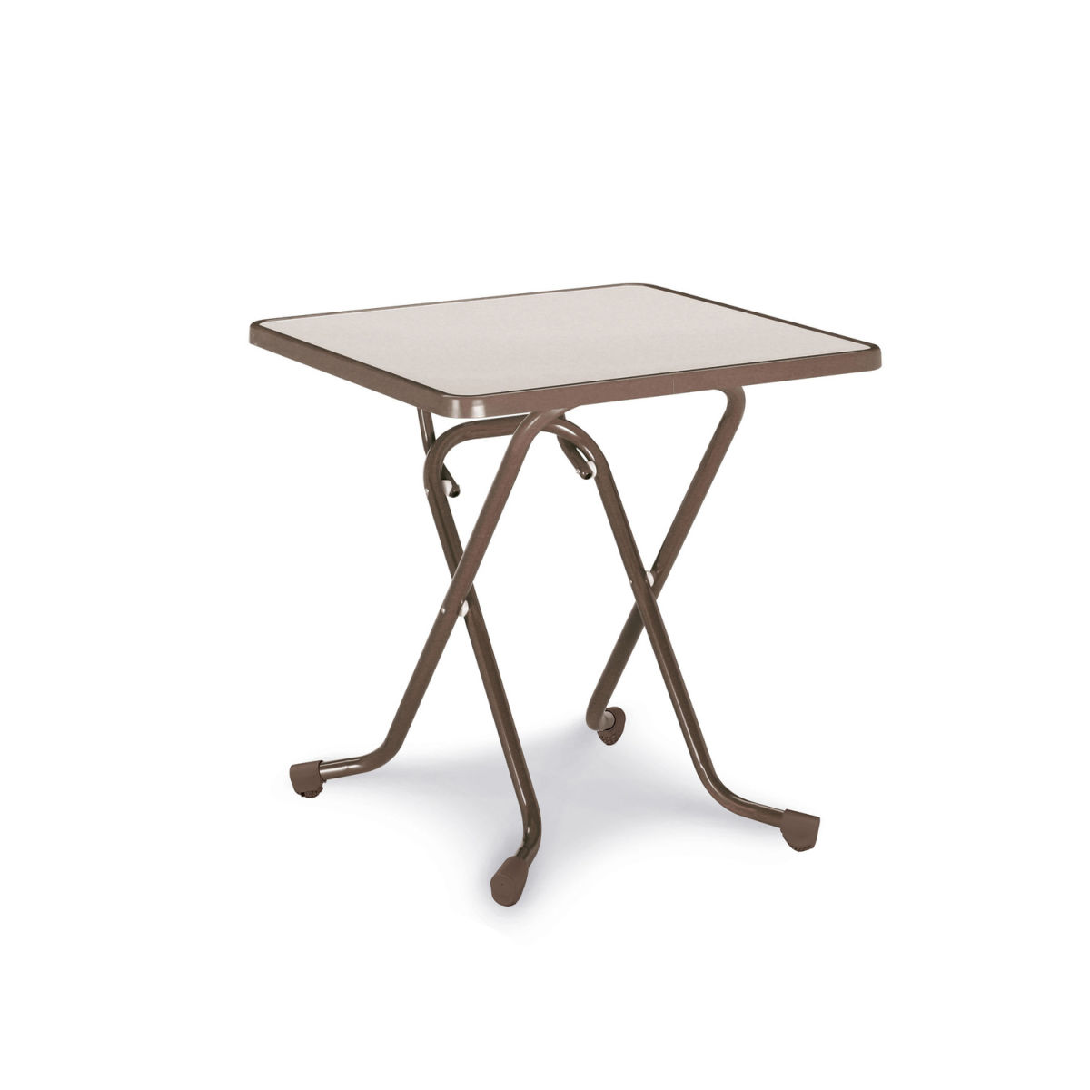 Barths Scherenklapptisch eckig 67x67x73 cm (LxBxH); braun; quadratisch