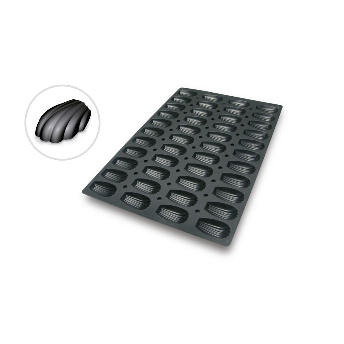Schneider Silikonbackform 32 ml, 60x40x1.8 cm (LxBxH); schwarz