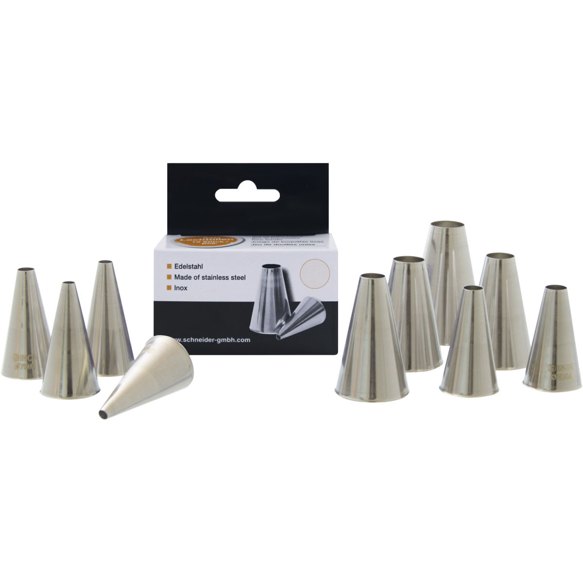 Schneider Lochtüllen-Set Edelstahl 10-teilig edelstahl