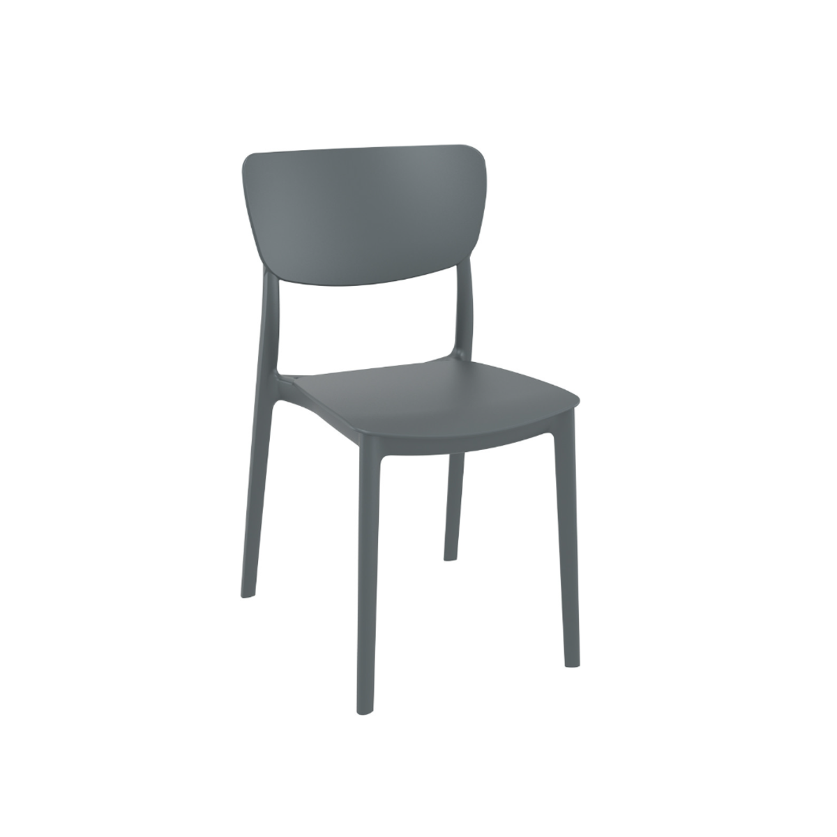 Légia Stuhl OMA 45x53x82 cm (BxTxH); Sitz grau, Gestell grau