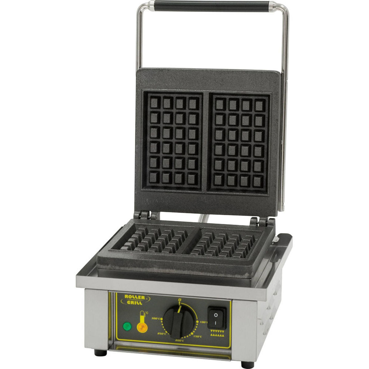 Roller Grill Waffeleisen, Lütticher Waffel 30.5x44x23 cm (BxTxH); silber/schwarz