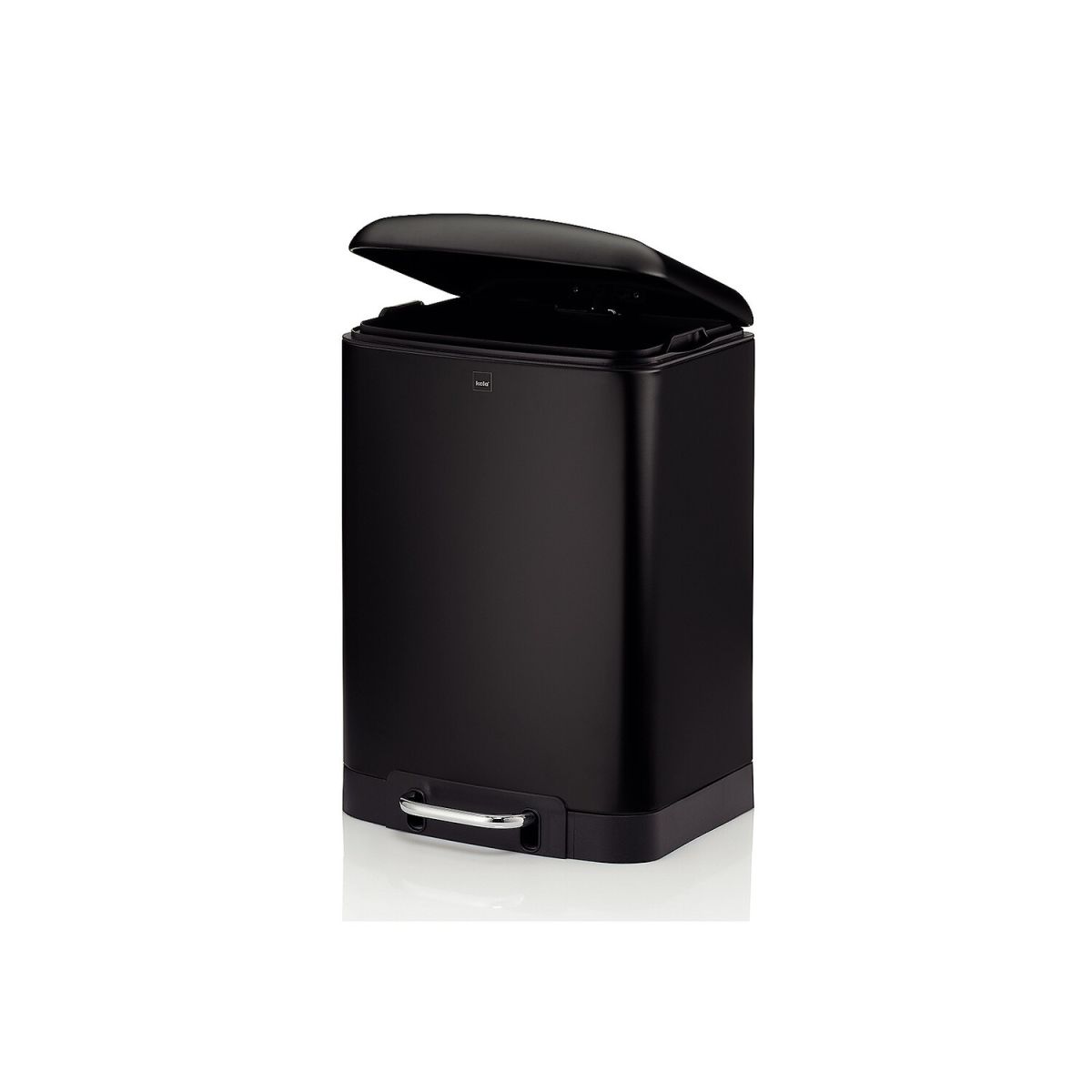 kela Treteimer Davino Metall Sil. Close 12 l, 27x23.5x40 cm (LxBxH); schwarz