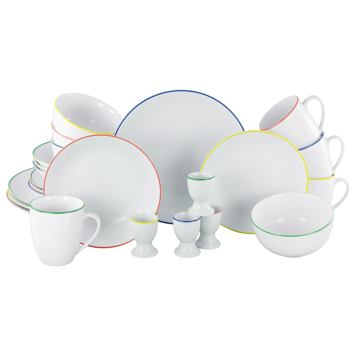 CreaTable Luna Color Line - Kombiservice 24-tlg weiß