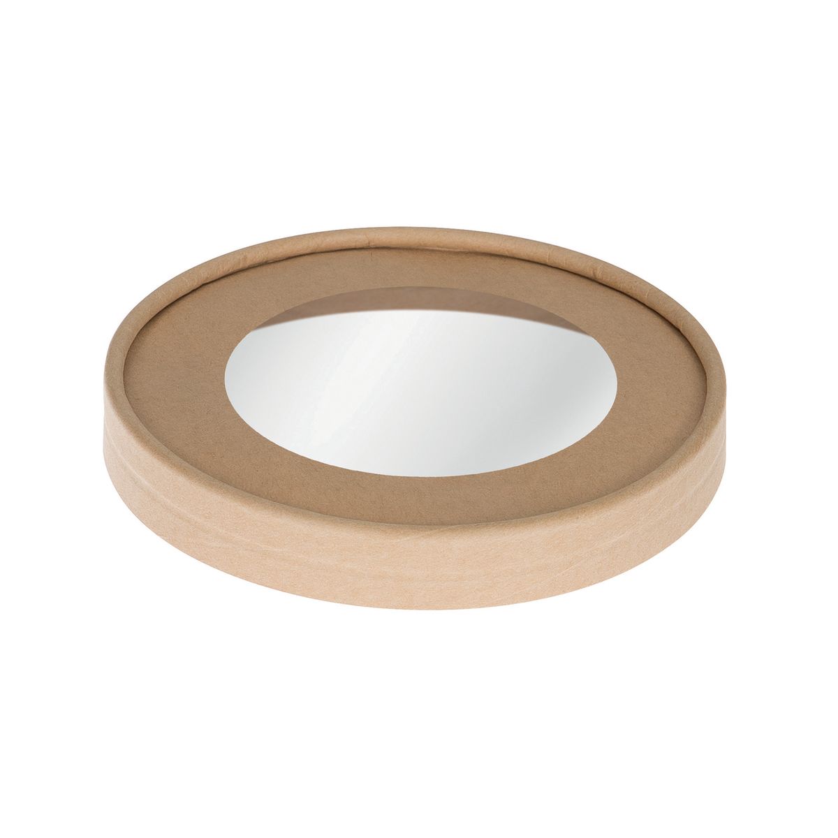 naturesse Deckel Kraft - mit Cellulose Sichtfenster 15 cm (Ø); braun; 250 Stück / Pack
