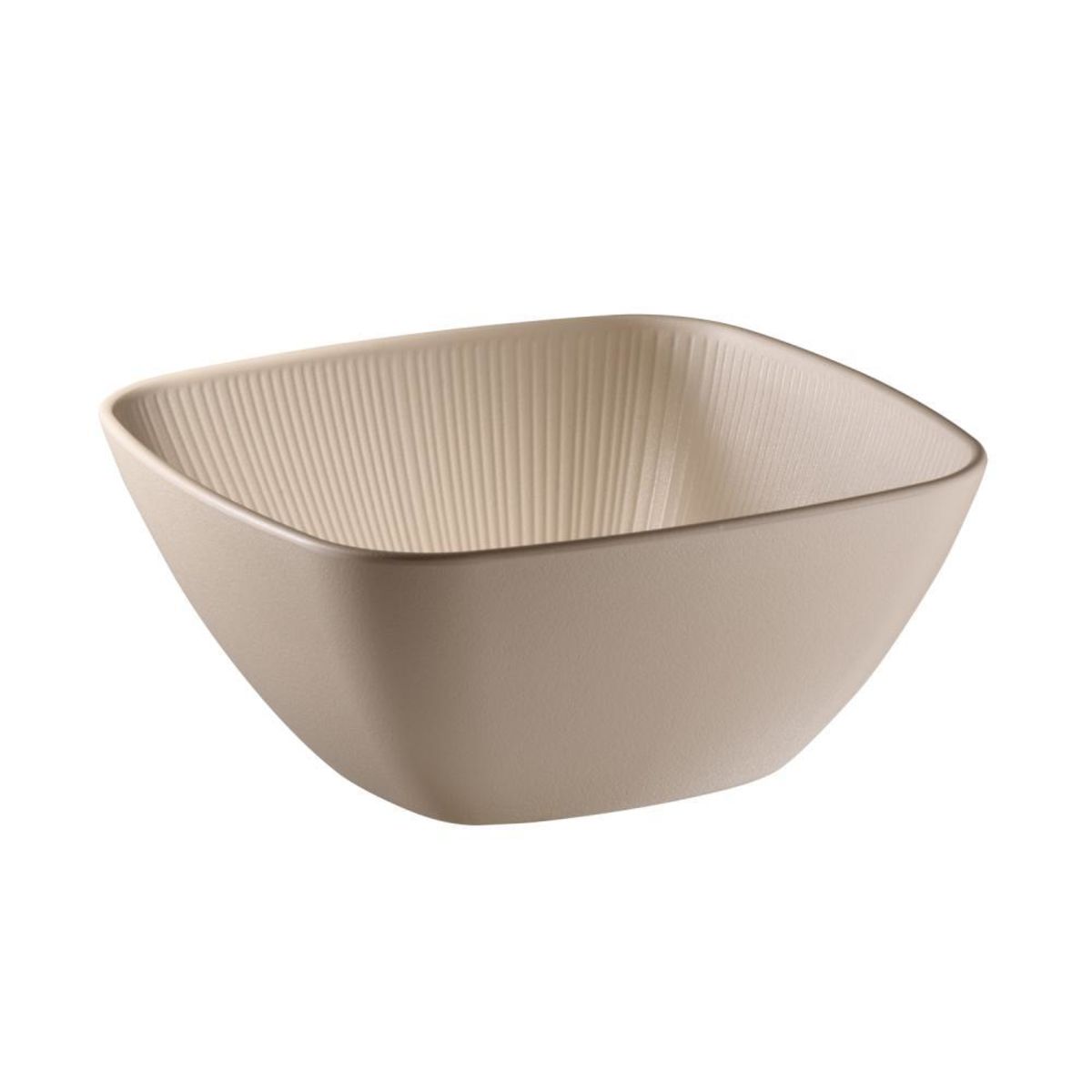 APS Schale -NERO- , 19 x 16,5 cm, H: 9 cm , Melamin, sand , 0,5 Liter ,; 3500 ml, 25x25x11 cm (LxBxH); beige; quadratisch