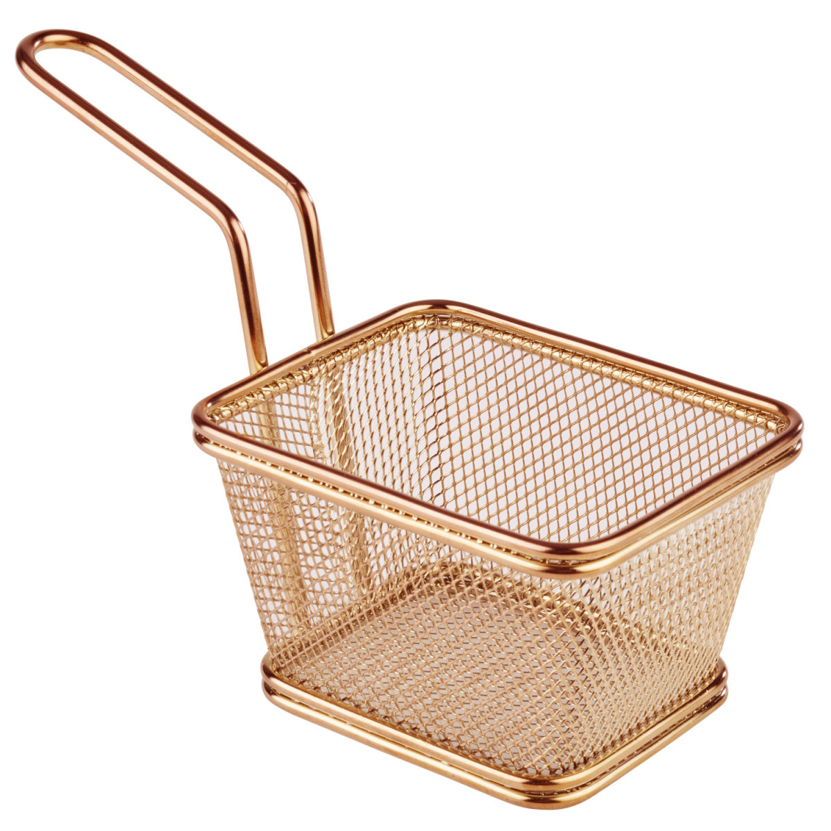 APS Servier-Frittierkorb SNACKHOLDER, Edelstahl, eckig 10x9.5x6.5 cm (LxBxH); gold; rechteckig