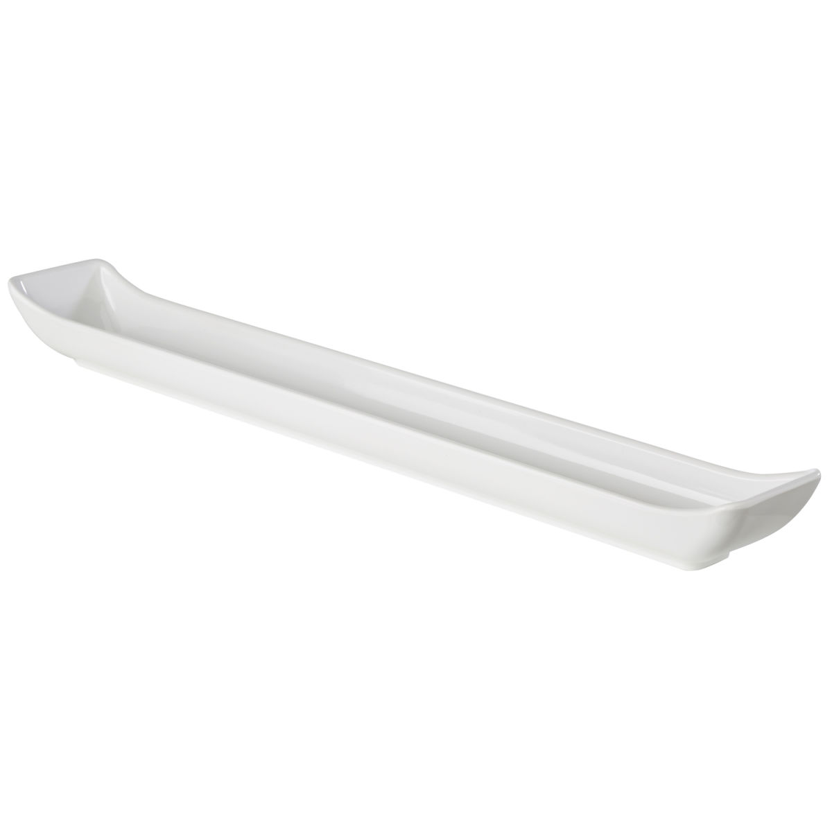 APS Schale MINI, Melamin, lang 200 ml, 35x4.5x3 cm (LxBxH); weiß; oval; 10 Stück / Pack