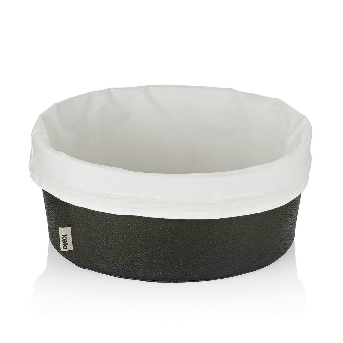 kela Brotkorb Grana PU-Leder 28x11 cm (ØxH); schwarz; rund