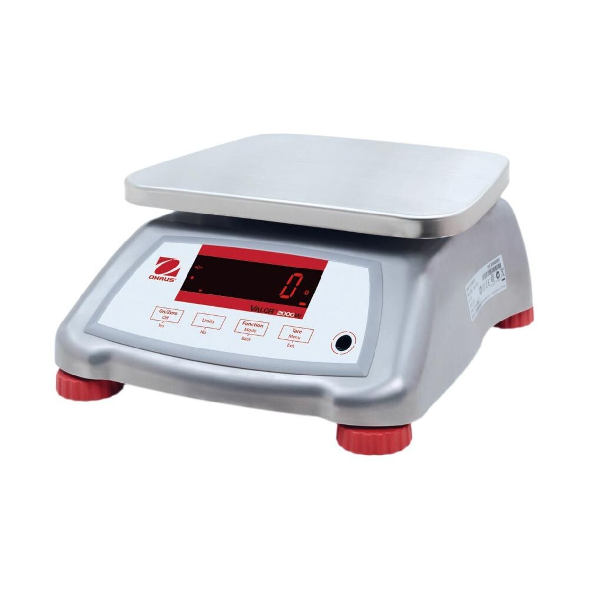 Ohaus Küchenwaage wasserfest, Kapazität 6 kg, Teilung 1 g 25.6x12.1 cm (BxH); mehrfarbig