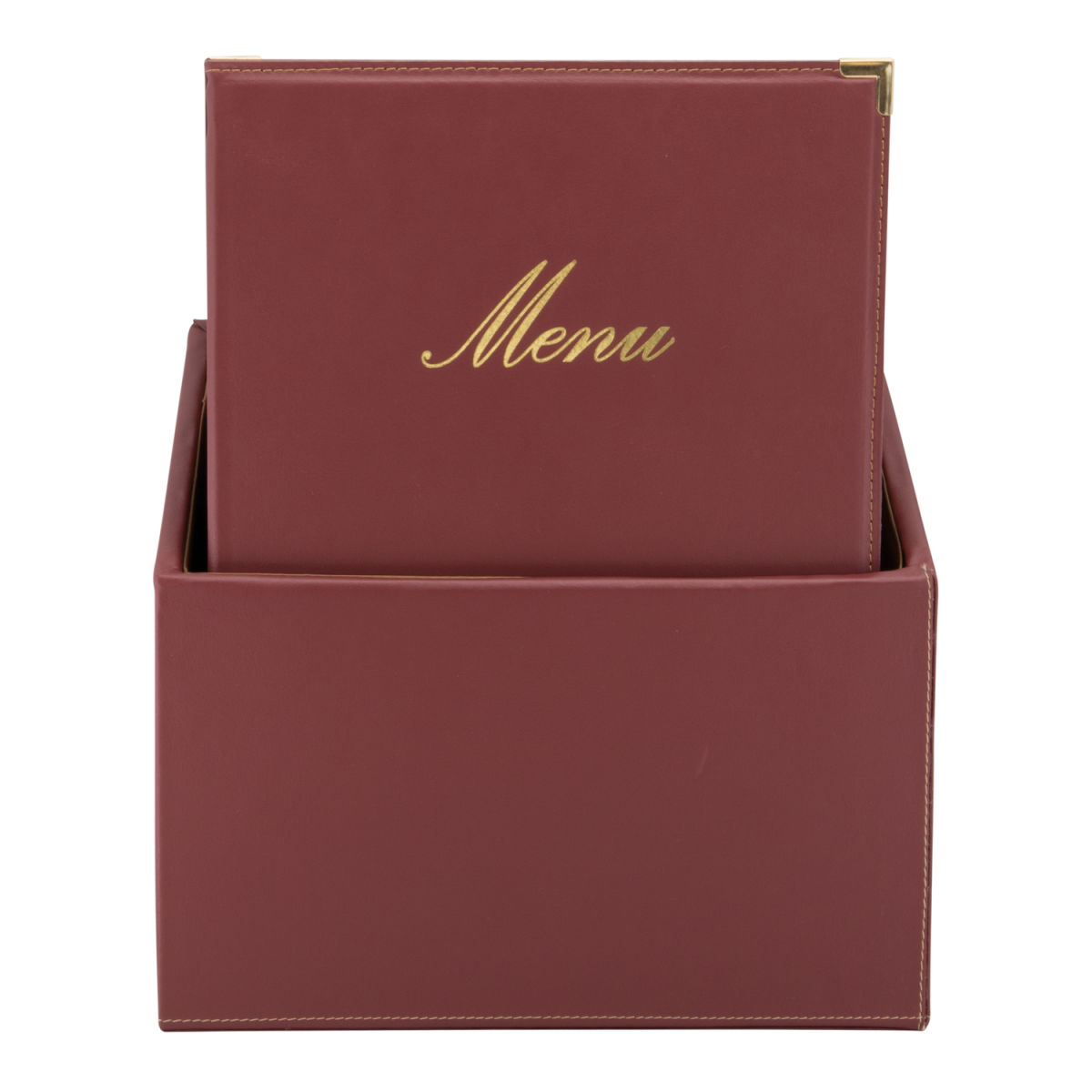 Scatola con 20 Carte A4 Classic - Bordeaux - Similpelle - 4 facciate Securit; 27.5x35 cm (LxH); rosso