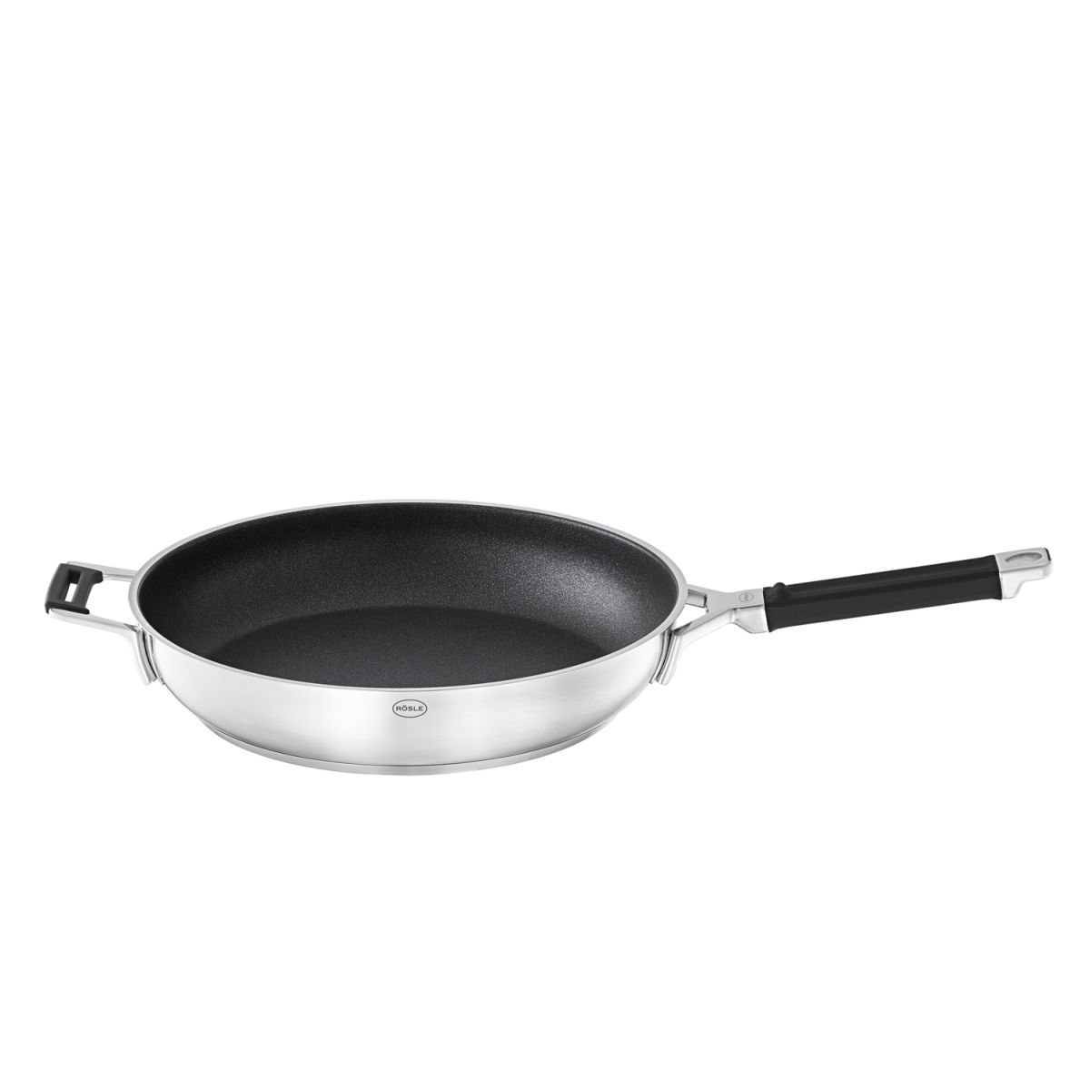 RÖSLE Bratpfanne Silence Pro, ProResist 0.044 l, 56x33.5x9.7 cm (LxBxH); schwarz/silber; rund