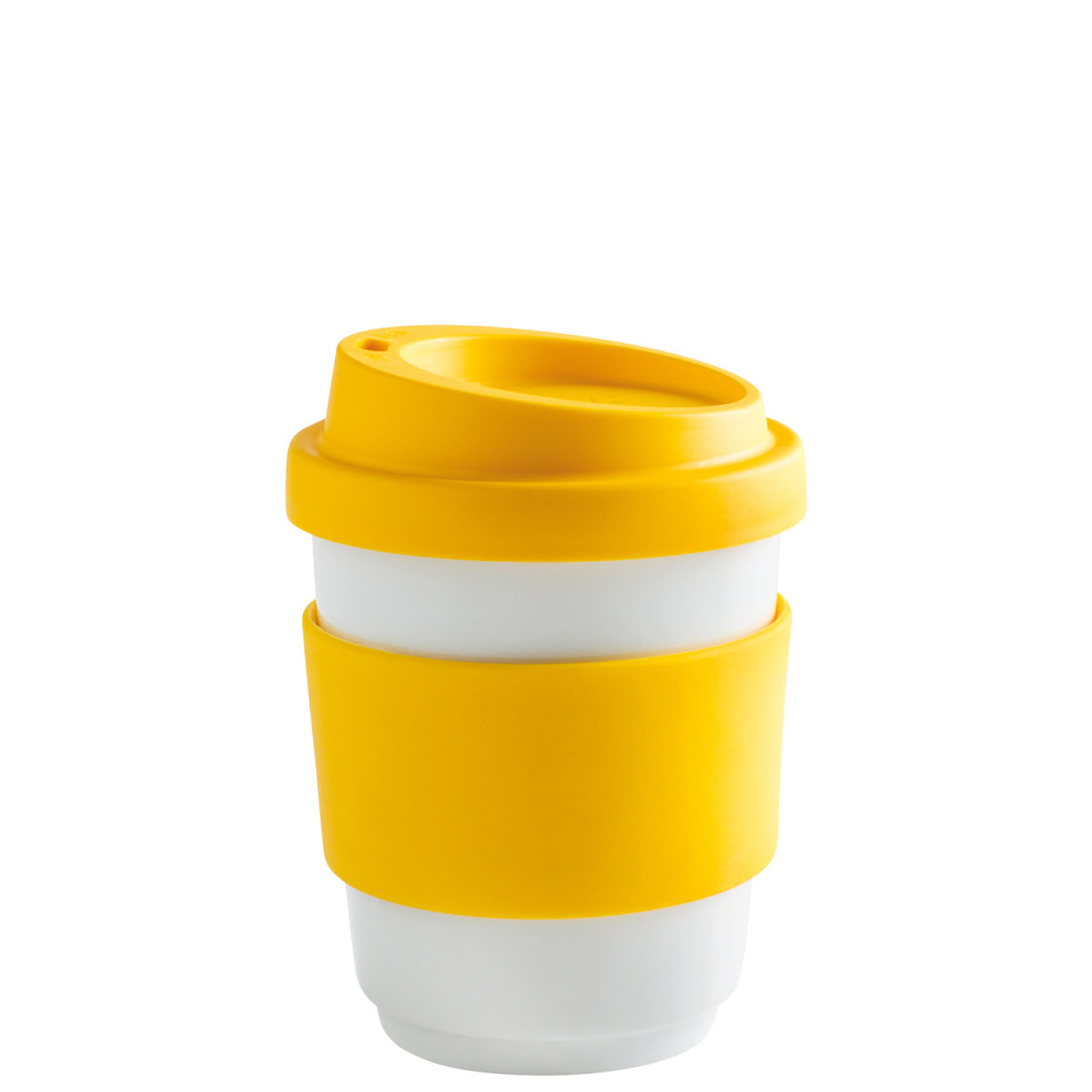 Kahla Becher + Trinkdeckel + Banderole fillit 270 ml, 8x9.5 cm (ØxH); sonnengelb; rund