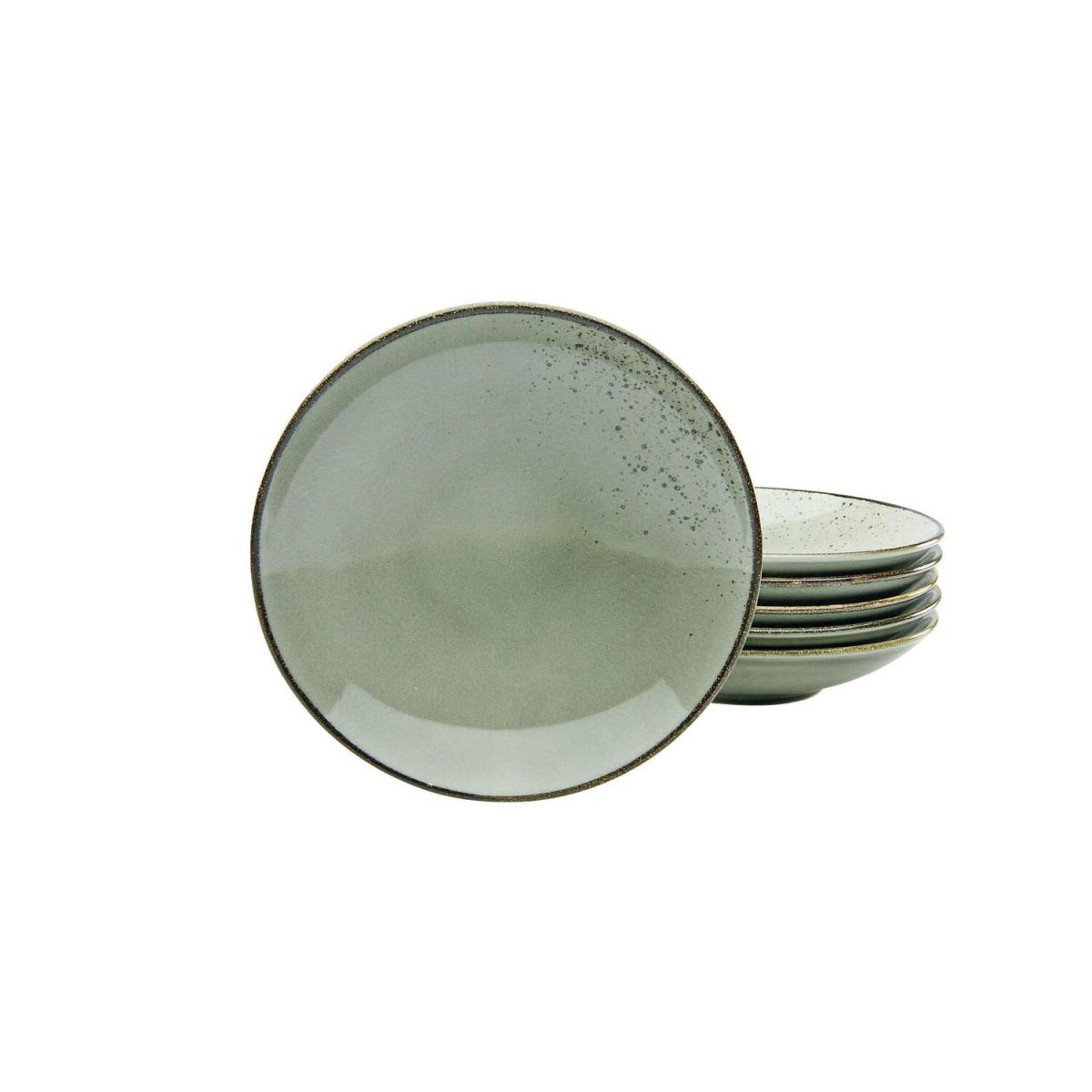 CreaTable Nature Collection - Suppenteller 6-tlg 450 ml, 22x5 cm (ØxH); steingrau; rund; 6 Stück / Pack