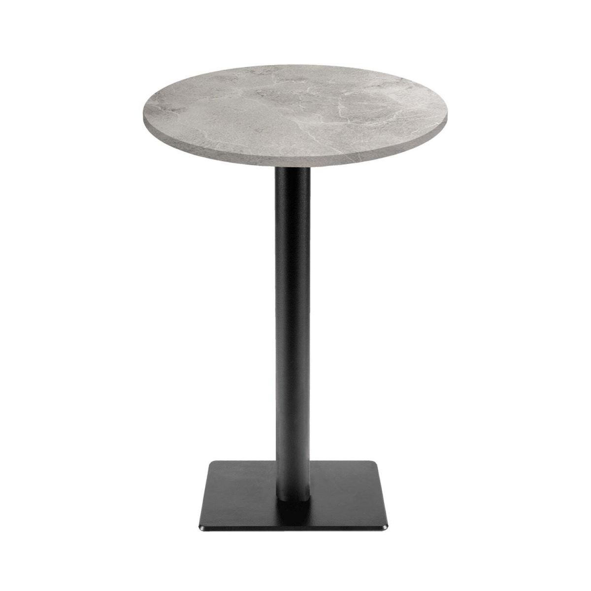 Tavolo alto Milano-T rotondo - laminato pietra RestooTab; 113x60 cm (HxØ); grigio chiaro; rotonda