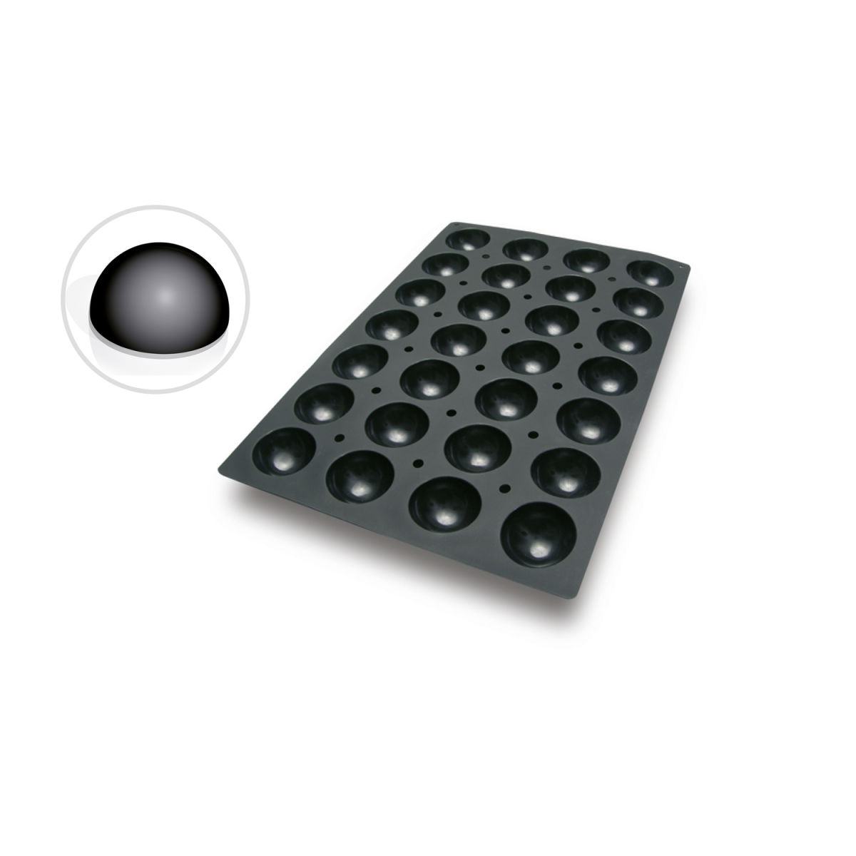Schneider Silikonbackform 90 ml, 60x40x7x3.5 cm (LxBxØxH); schwarz