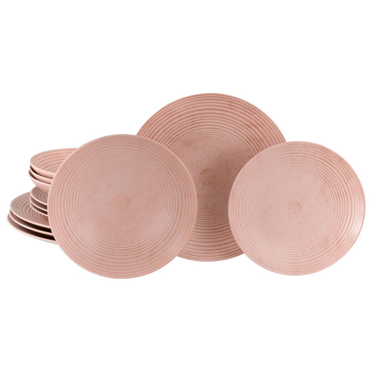 CreaTable Catania - Tellerset 12-tlg rosa