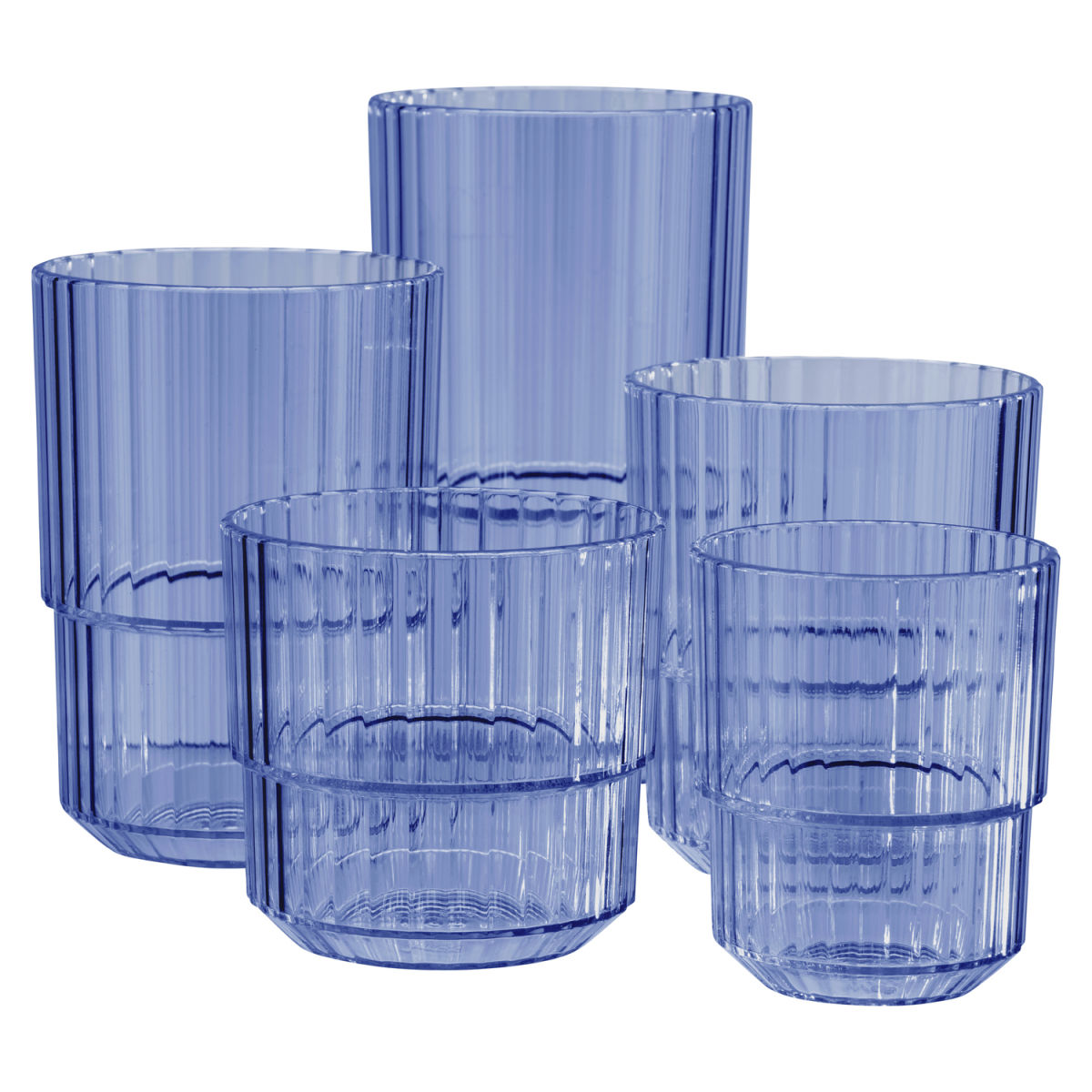 APS Trinkbecher LINEA, Tritan 500 ml, 8.5x8.5x15 cm (LxBxH); blau; 48 Stück / Pack