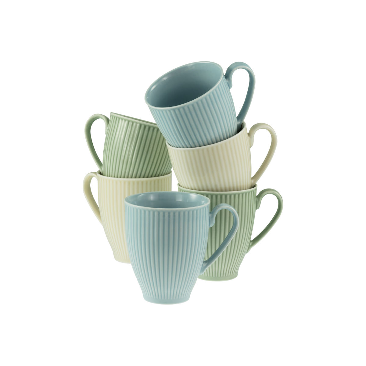 Valencia pastello - tazza da caffè 6 pezzi CreaTable; 300 ml, 9x11 cm (ØxH); multicolore; 6 pz. / Pacco