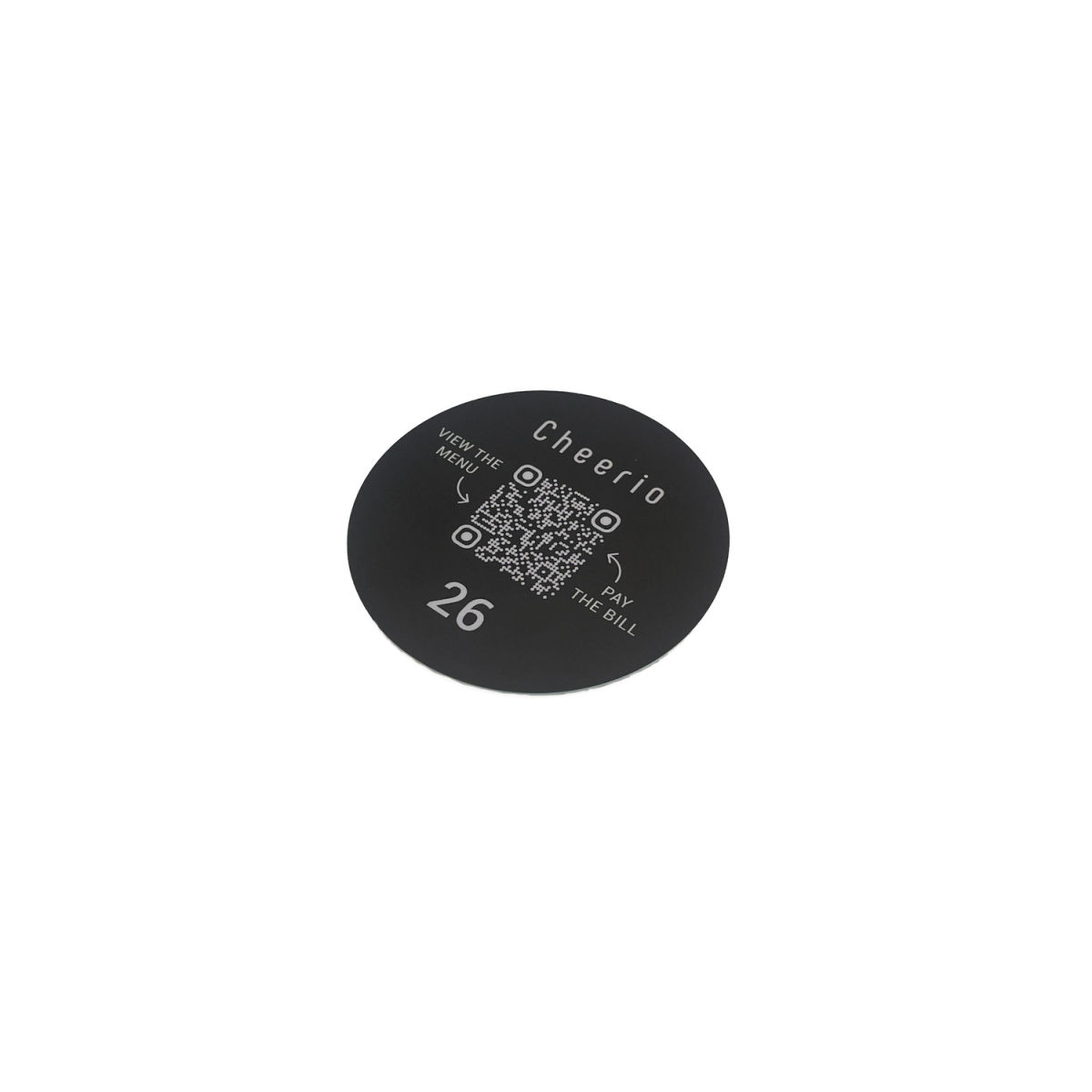 PRODUCTMATE Tischaufkleber rund matt mit QR-Code 10x10 cm (BxH); mehrfarbig; 25 Stück / Pack