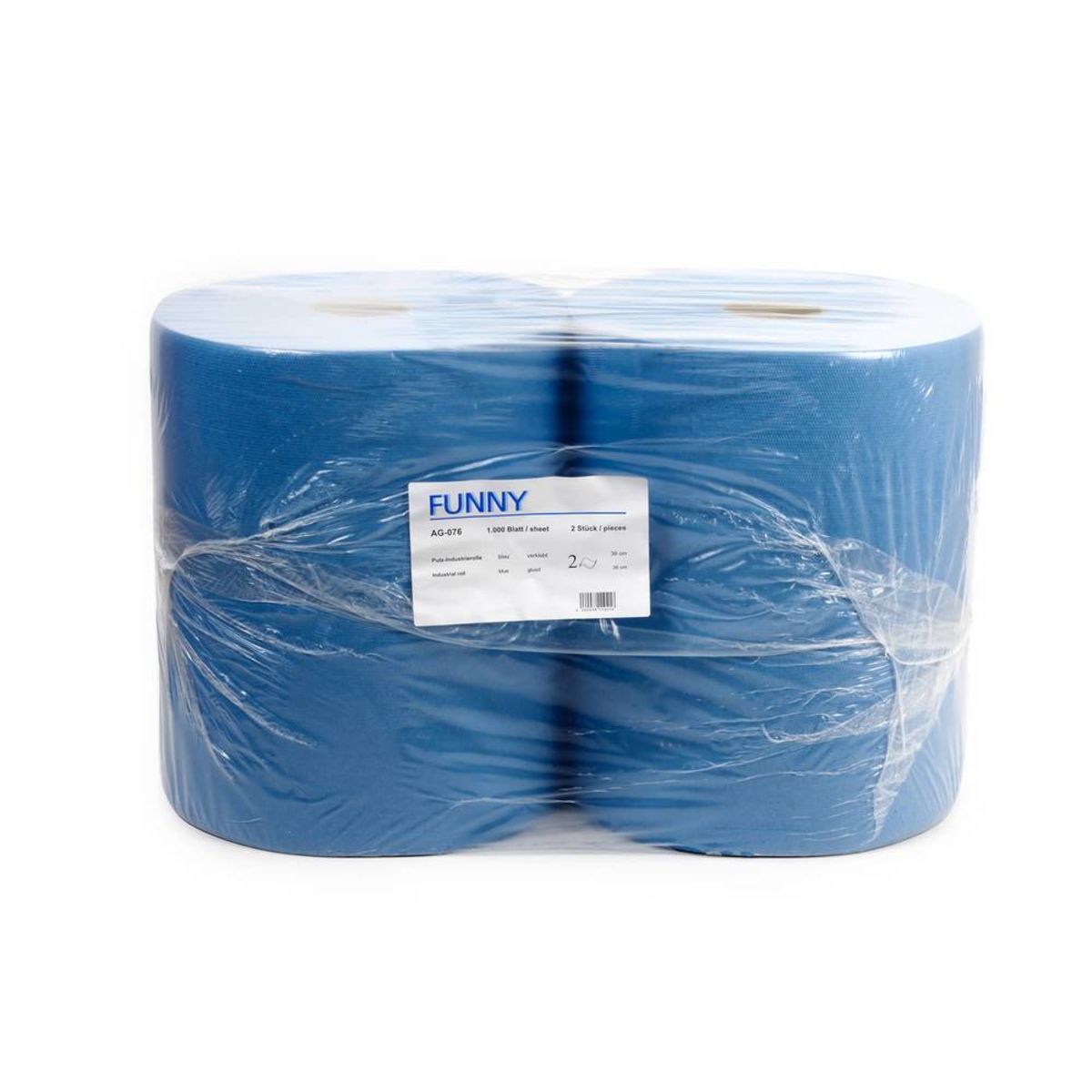 Plock Industrierolle 36 cm, 2-lagig, blau blau; 2 Stück / Pack
