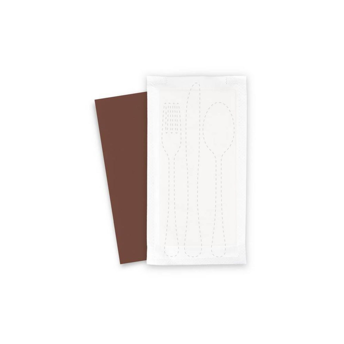 Plock Bestecktasche 240 x 125 mm; 12.5x24 cm (BxL); braun; 500 Stück / Pack