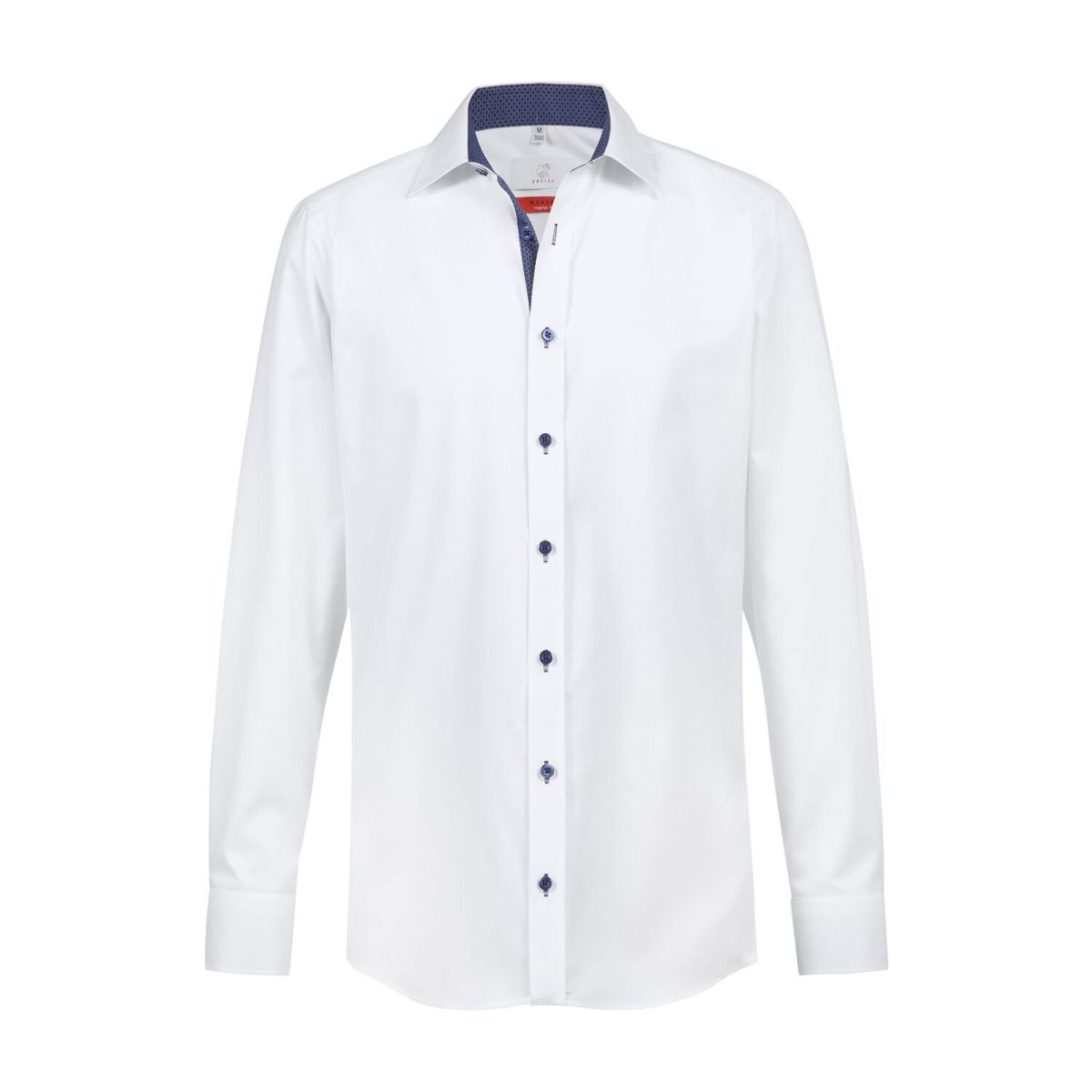 GREIFF Herren-Hemd 1/1 RF Modern 37.5 Kleidergröße 37/38; weiß/blau