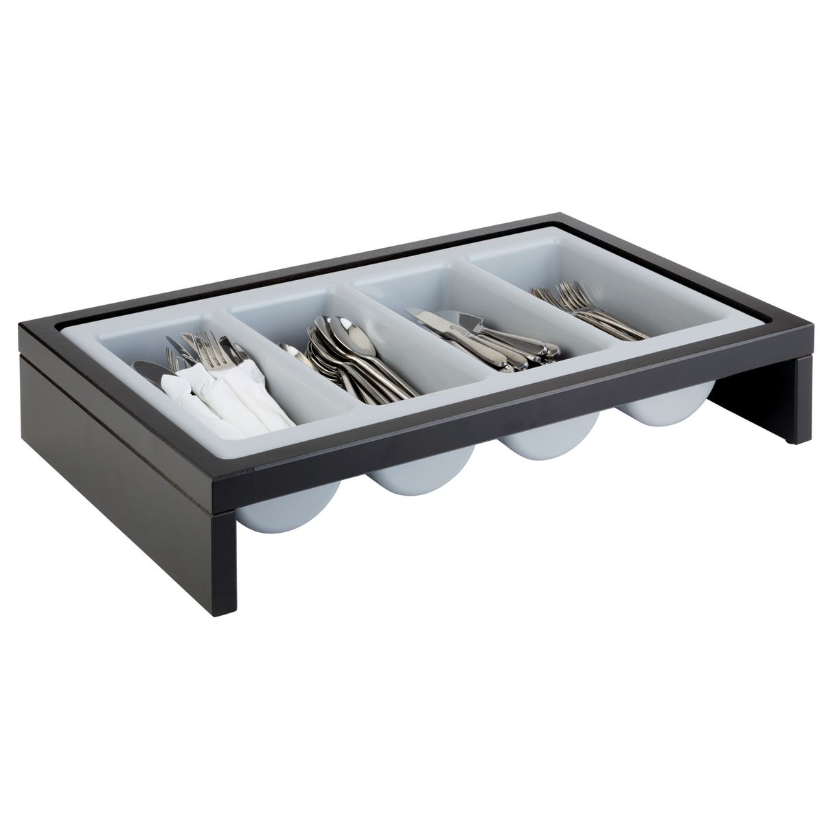 APS Besteckbehälter BRIDGE 57.5x37x12 cm (LxBxH); braun/grau