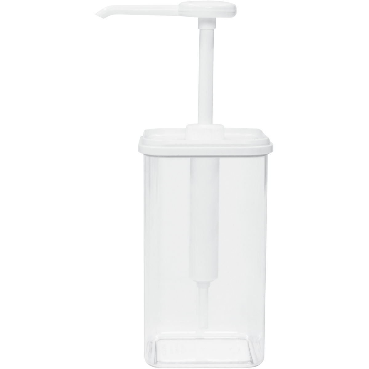 Schneider Dosierspender eckig 1.4 l, 11x11x17.5 cm (LxBxH); weiß/transparent
