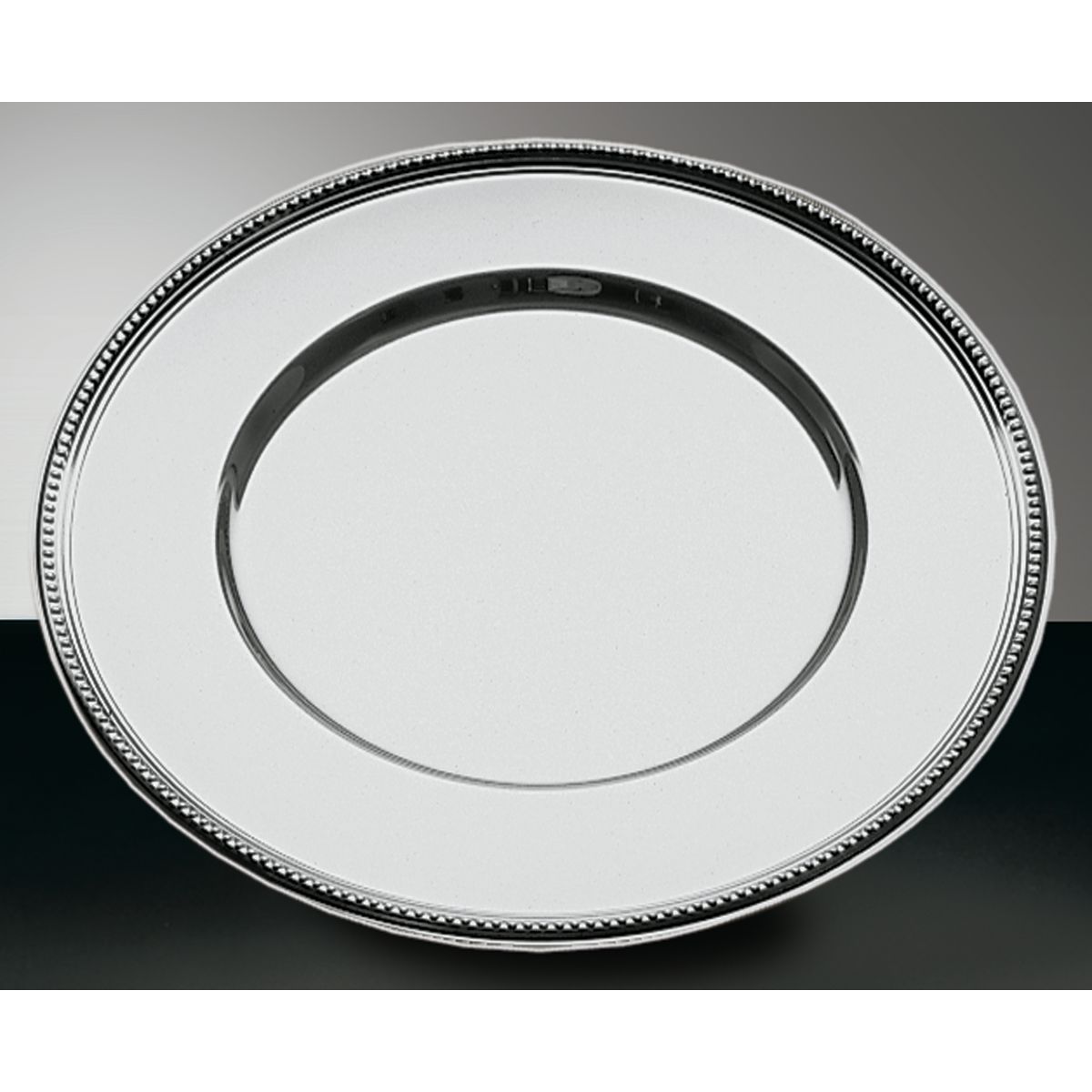APS Platzteller, Edelstahl hochglanzpoliert; 30.5x30.5x30.5x2.2 cm (LxBxØxH); weiß; rund