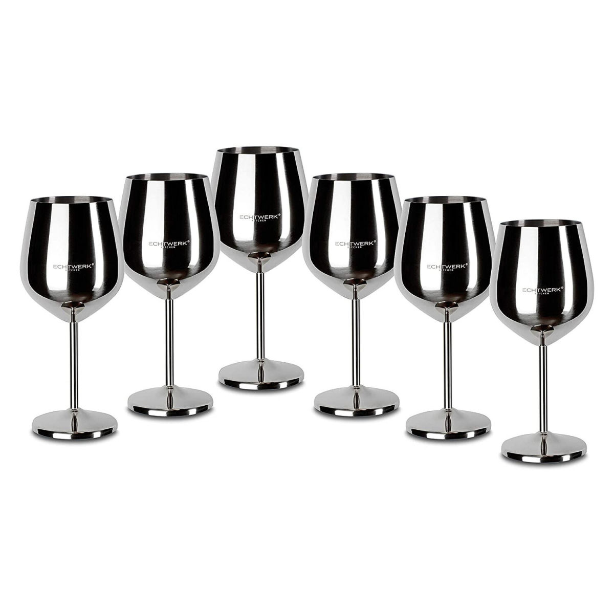 ECHTWERK Weingläser 500 ml, 4.5x21 cm (ØxH); silber; 6 Stück / Pack