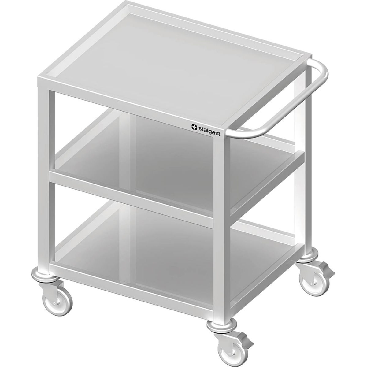 Stalgast Transportwagen mit drei Böden, verschweißt 130.5x73x73 cm (BxTxH); silber