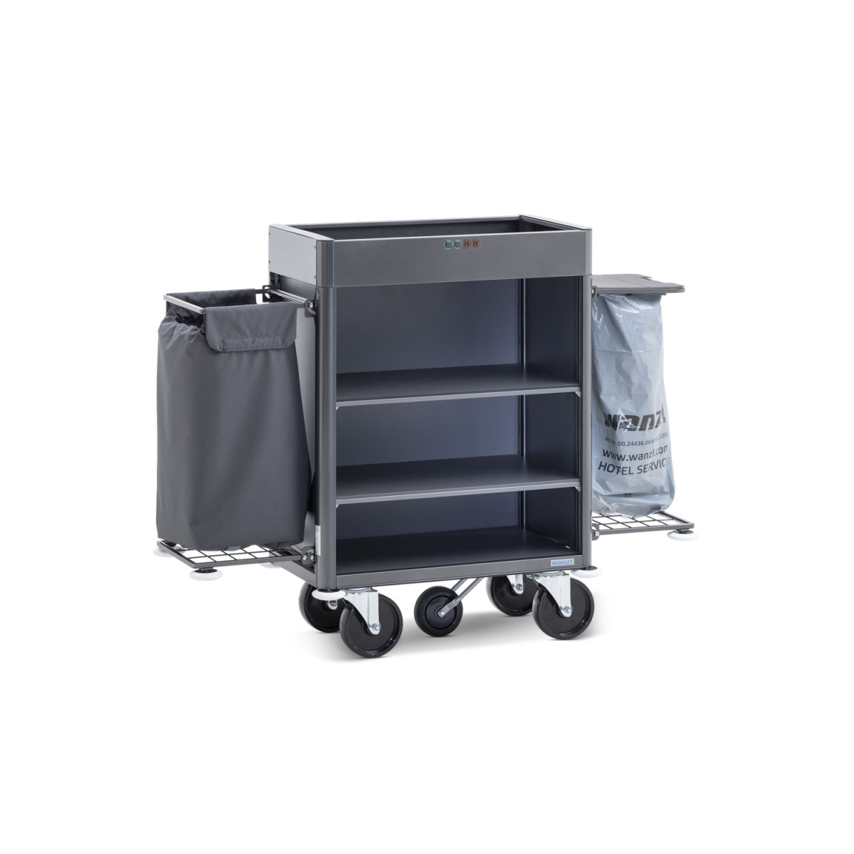 Wanzl Mundus 9 Classic 93.3x58.6x129.1 cm (LxBxH); schwarz